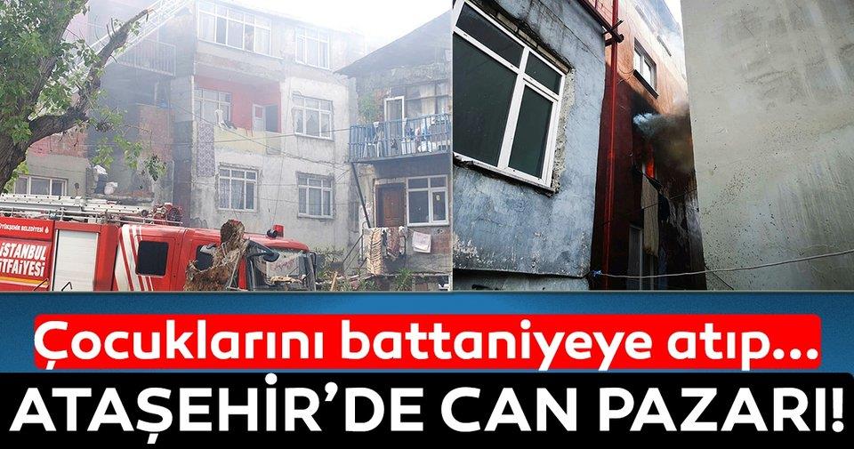 Ataşehir'de Yangında Can Pazarı 960x505-atasehirde-can-pazari-cocuklari-acilan-battaniyeye-atip-1558781845931