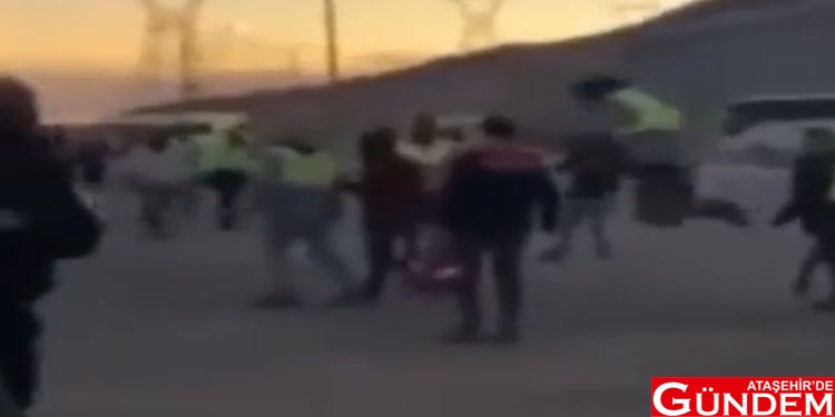 AKKUYU'DA İŞÇİYE UÇAN TEKME Akkuyu