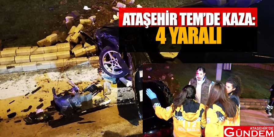 Ataşehir TEM’de Kaza:4 yaralı tem'de-kaza,
